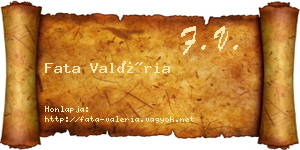 Fata Valéria névjegykártya