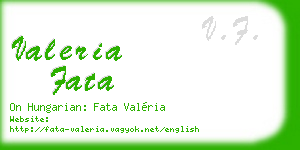 valeria fata business card